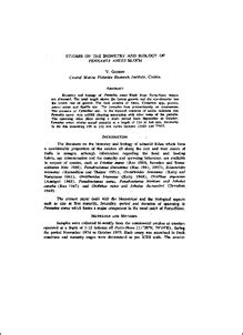 Studies on the biometry and biology of Pennahia aneus block - CMFRI ...