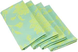 Buy Mahogany T418NP Square Gardenia Jacquard Napkin, 19 by 19-Inch ...