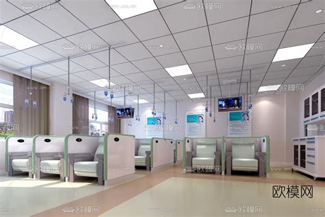 现代医院输液大厅3D模型下载_3dmax现代医院输液大厅模型编号295485028-智鸥网