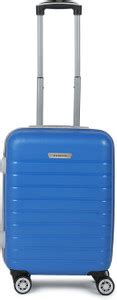Teakwood Leathers Unisex Blue Textured Hard Sided Cabin Size Trolley ...