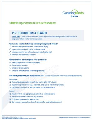 Fillable Online guardingmindsatwork OBJECTIVE A work environment where ...