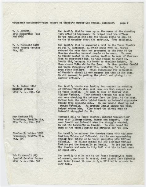 [Witnesses to the Murder of J. D. Tippit] - The Portal to Texas History