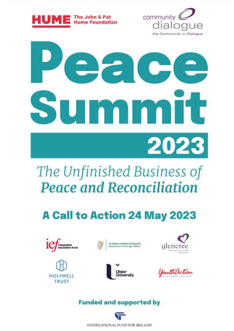 Glencree welcomes John & Pat Hume Foundation Peace Summit Report – The ...