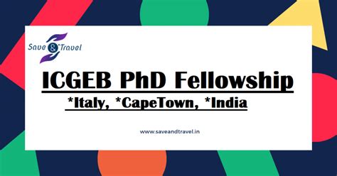 ICGEB PhD Fellowship 2020 - Deadline 31 March 2020
