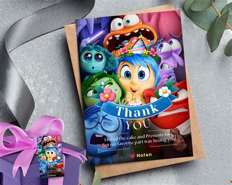 Buy Editable Inside Out Thank You Card Inside Out 2 Thank You Birthday ...