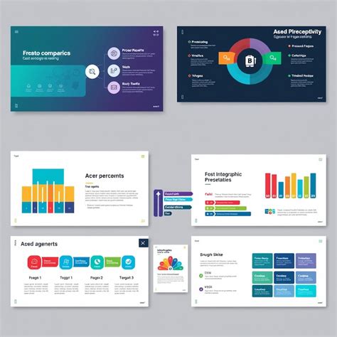 Modelos de apresentação de negócios Elementos infográficos para ...