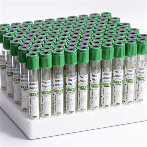 Clinic Sodium Heparin Blood Collection Tubes 2-10ml Green Cap Blood Tube - Blood Test Vial and ...