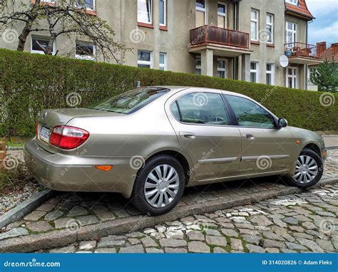 Old Classic Veteran Japanese Sedan Car Nissan Maxima QX 3.0 L V6 Parked ...