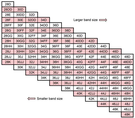 Bra Sizes Chart FIT ROOM – First Thing