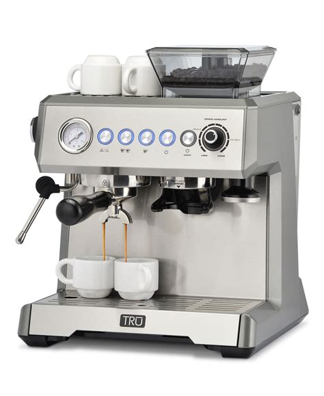 Tru 15-bar Semi-automatic All-in-one Espresso Maker With Grinder And ...