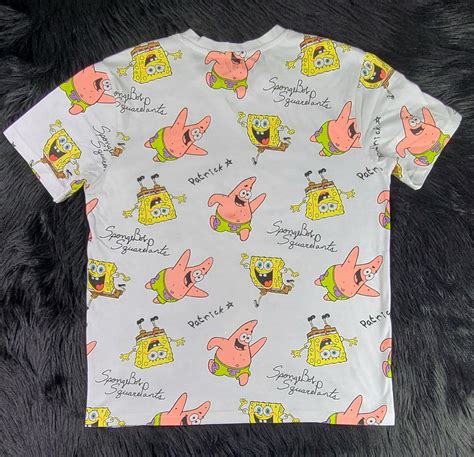 Nickelodeon SpongeBob All Over Print White Size Medium T-Shirt M ...