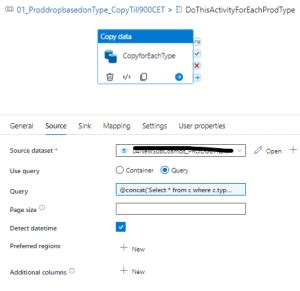 Image result for ADF Cosmo DB Example