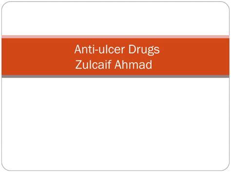 Anti-ulcer-drugs-classification - Pharmacology - Studocu