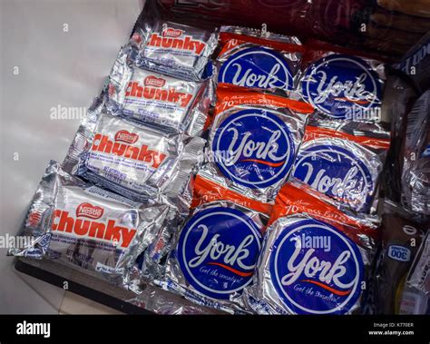 Nestlé's brand Chunky with Hershey's York Peppermint Patty candy in a ...