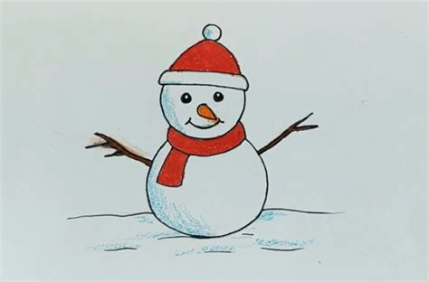 Image result for Snowman Drawing