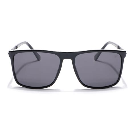Wayfarer Polarized Sunglasses (Black Lens | Shine Black Frame - PMG504
