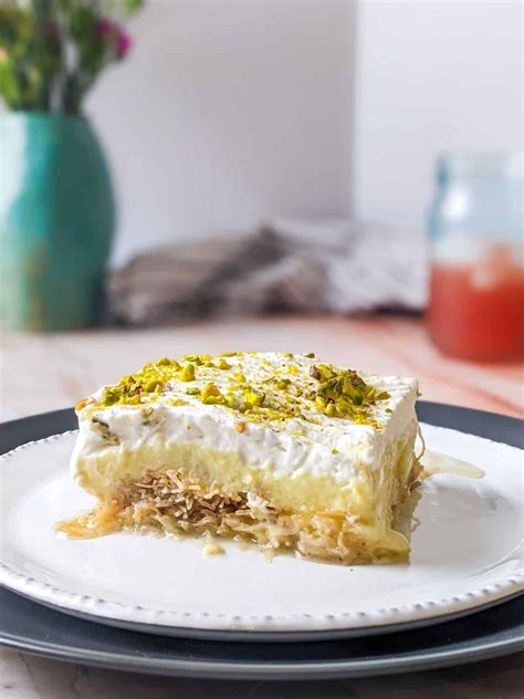 Greek Ekmek Kataifi - Custard With Shredded Phyllo Dough Dessert ...