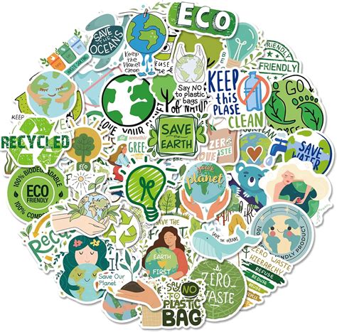 SEEYEON Environmental Protection Stickers, 50PCS Cute Earth India | Ubuy