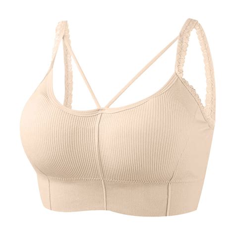 Clean Criss-Cross Back Bras for Women Lace Spaghetti Straps Bralettes ...