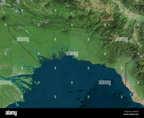 Gulf, province of Papua New Guinea. High resolution satellite map Stock ...