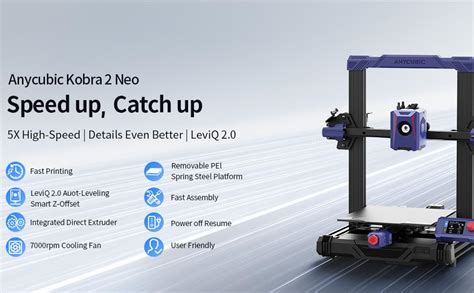 3D Printer Kobra 2 Neo 3D Printer, Upgraded 250mm/s Faster Printing ...