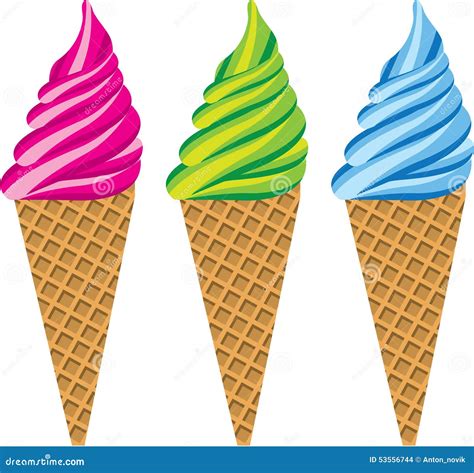 Set Of Ice Cream Cones Vector Illustration | CartoonDealer.com #99643534