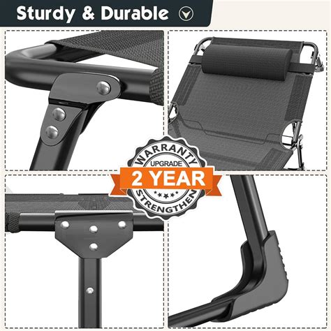 Buy MOPHOTO 4-Position Folding Lounge Chair, Folding Cot, Portable ...