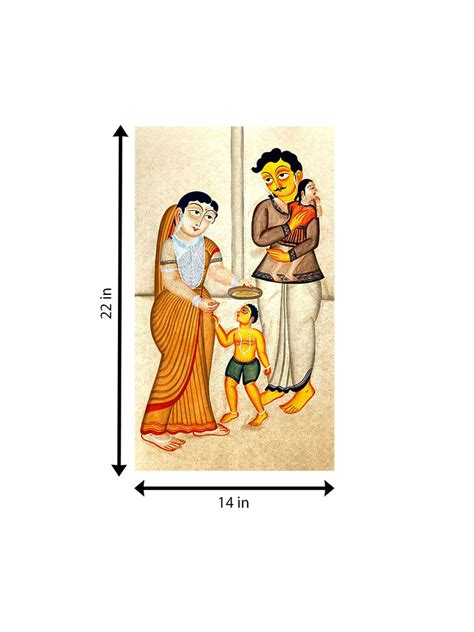 Buy Family Love, Kalighat Art by Bapi Chitrakar- MeMeraki