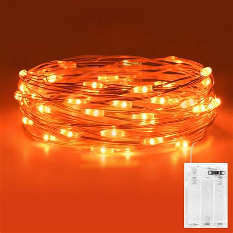 Etopgo Orange Fairy Lights,3M/10ft 30LED Halloween Decoeration Lights ...