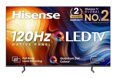 Hisense 164 cm (65 inches) 4K Ultra HD Smart IPS QLED TV 65U7H (Black ...
