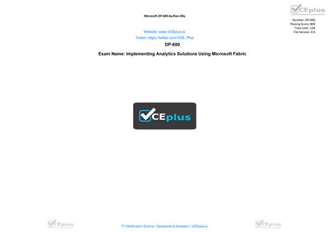 Implementing Analytics Solutions Using Microsoft Fabric (DP-600) Exam ...