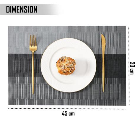 PVC Dining Table Mats, Grey – HOKIPO | Har Ghar ka Humsafar