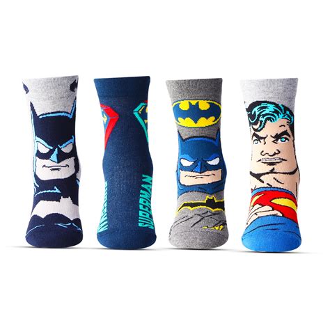 Buy Bonjour Superman Batman Superhero Character Full Length Socks for ...