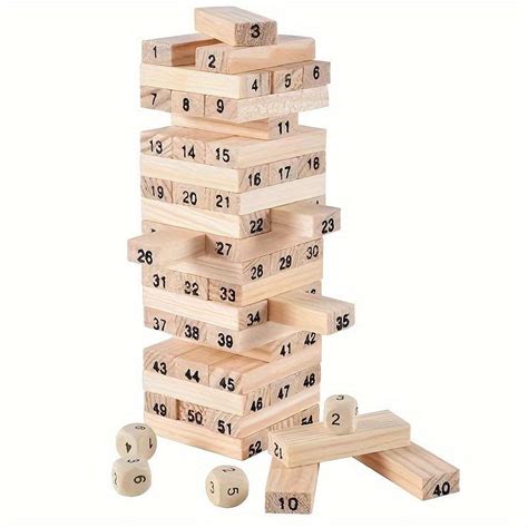 Jenga Classic Game With Hardwood Blocks Stacking Tower Game – CRAZE