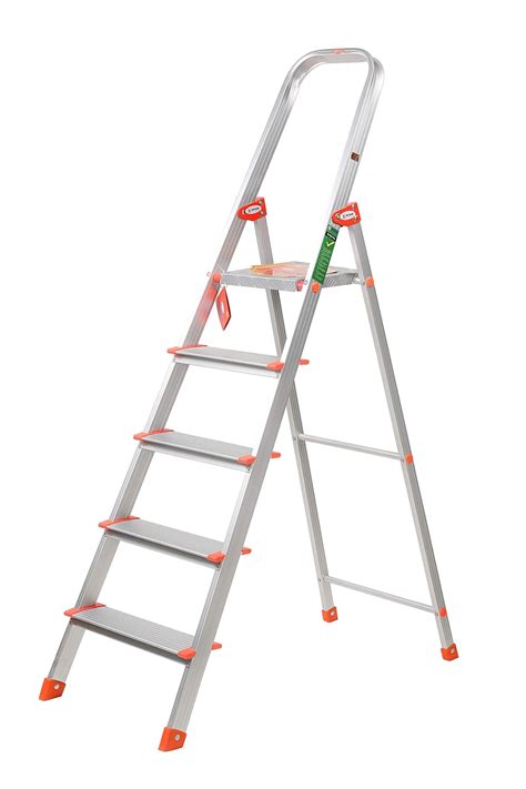 Vasnam Aluminium Step Ladder 4+1-100% Aluminum - Safe & Compact ...