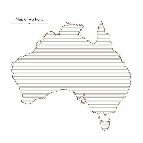 Free Australia Line Map Clipart Template to Edit Online