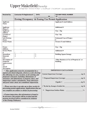 Fillable Online uppermakefield Zoning Occupancy Zoning Use Permit ...
