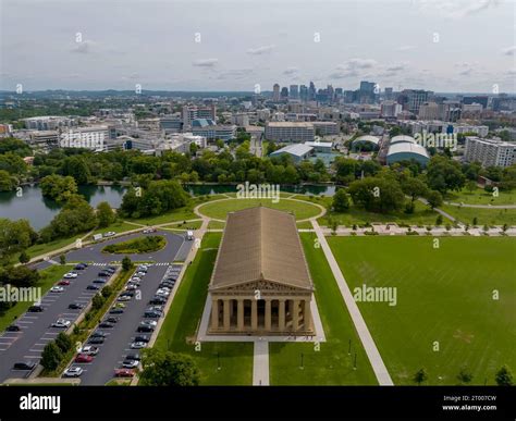 Aerial View Of The Parthenon In Centennial Park In Nashville Tennessee ...