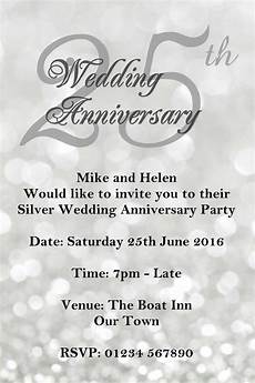 25 Wedding Anniversary Invitation Cards by Anniversary Invitations 25th Silver Wedding Anniversary 25 Wedding Anniversary Invitation Cards