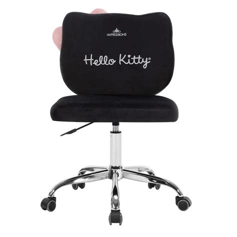 Impressions Vanity - Hello Kitty Kawaii Swivel Vanity Chair Black ...