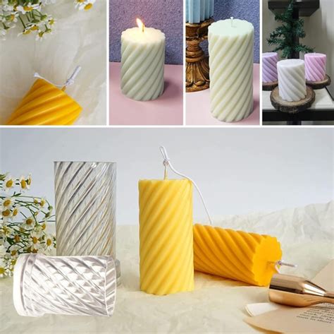 Lyba moulds Spiral Pillar Polycarbonate Candle Mould