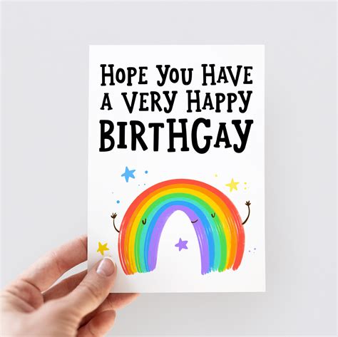 Happy Birthgay Card Gay Happy Birthday Gay Birthday LGBTQ - Etsy UK