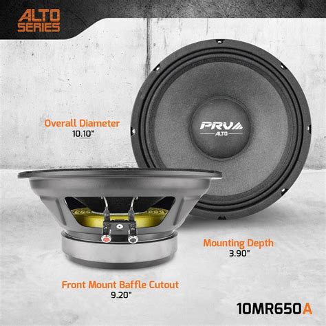 PRVAUDIO PRV AUDIO 10MR650A 10 Inch Midrange Speaker, 8 Ohm, India | Ubuy