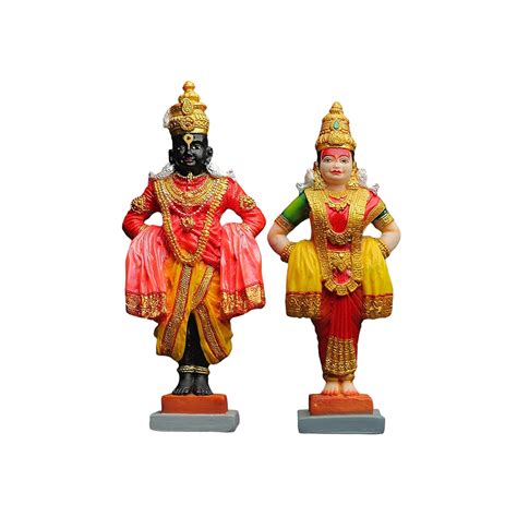 Buy Pooja Prime Vitthal Rukmini Idol Color Statue/Idol for Home Décor ...