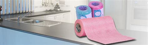 Origami Non Woven Reusable Kitchen Towel Roll - Pack of 2 (80 Pulls Per ...