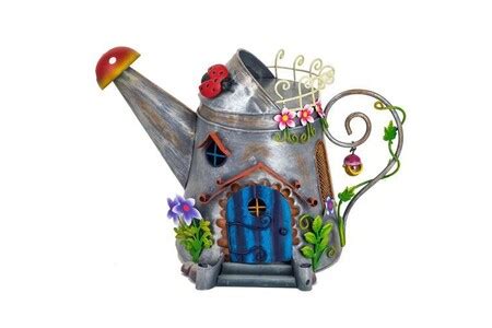 Sculpture et statue de jardin Fountasia - Maisonnette arrosoir en métal ...