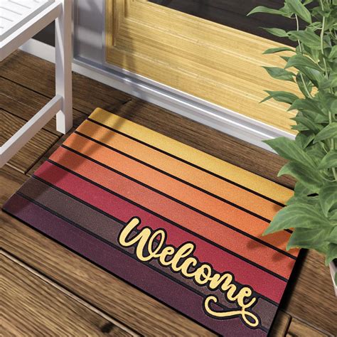 Amazon.com: Bulijojo Sunset Orange Entrance Door Mat Large 17 x 30 Inch ...