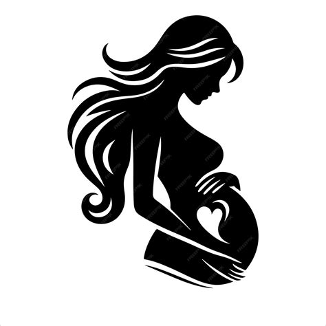 Premium Vector | Pregnant woman vector silhouette