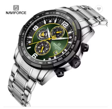 NAVIFORCE 8020S SGN Original brand mens watches with Green Dial Simple ...