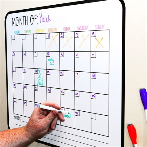 Dry Erase Calendar Wall Decal